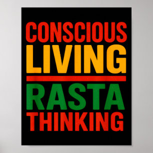 Póster Diseño Rasta, Vida Consciente, Dichos Motivacional