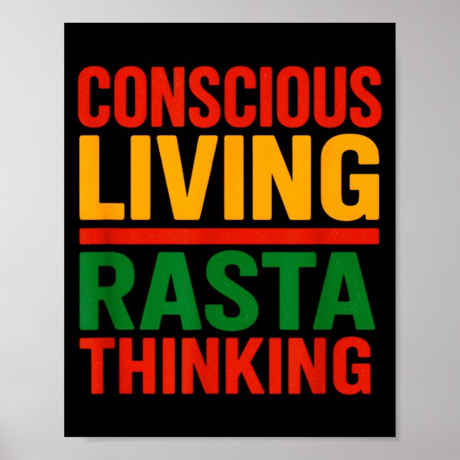 Póster Diseño Rasta, Vida Consciente, Dichos Motivacional (Frente)