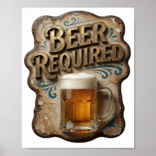 Póster Diseño REQUERIDO de cerveza hermosa