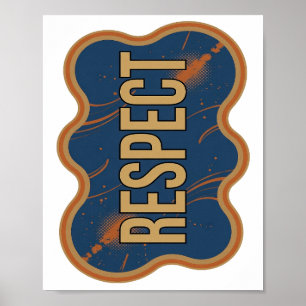 Póster Diseño RESPETO de Oro Elegante