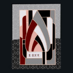 Póster Diseño Resumen de Art Deco<br><div class="desc">Creé este poster de arte deco abstracto a partir de una plantilla de ventana de vidrios. Añadí los colores para hacer de esto un diseño contemporáneo de arte deco. También añadí un respaldo de dos tonalidades. Esto se vería muy contemporáneo en tu casa y podría enmarcarse.</div>
