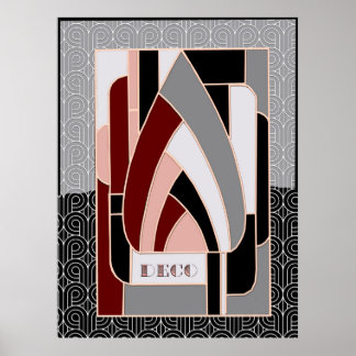 Póster Diseño Resumen de Art Deco