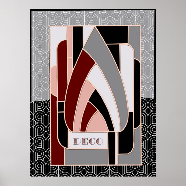 Póster Diseño Resumen de Art Deco (Frente)