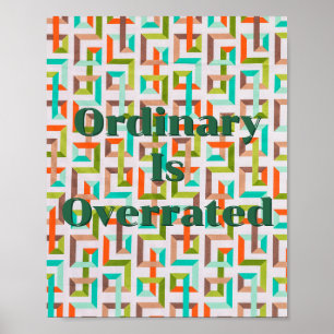 Póster Diseño retro, cartel ordinario es sobrevalorado