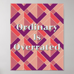 Póster Diseño retro, cartel ordinario es sobrevalorado