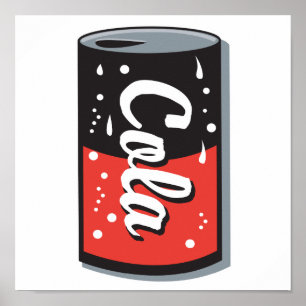Póster diseño retro cola