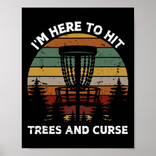 Póster Diseño Retro de Disc Golf para Hombres Mujeres Niñ