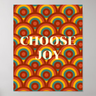Póster Diseño retro, elige cartel de alegría