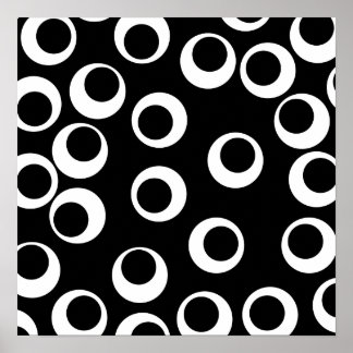 Póster Diseño retro moderno en blanco y negro.
