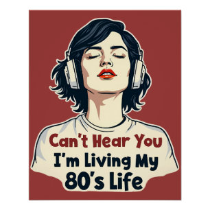 Póster Diseño retro nostálgico de música para amantes de