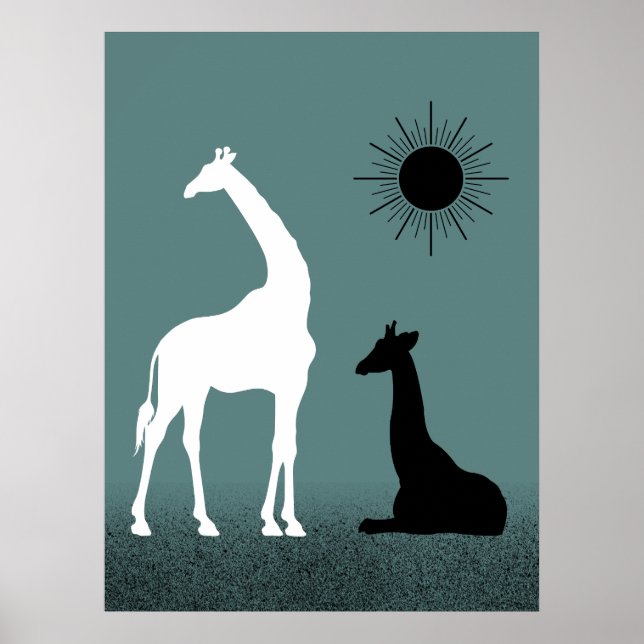 Póster Diseño salvaje Giraffe Poster (Frente)