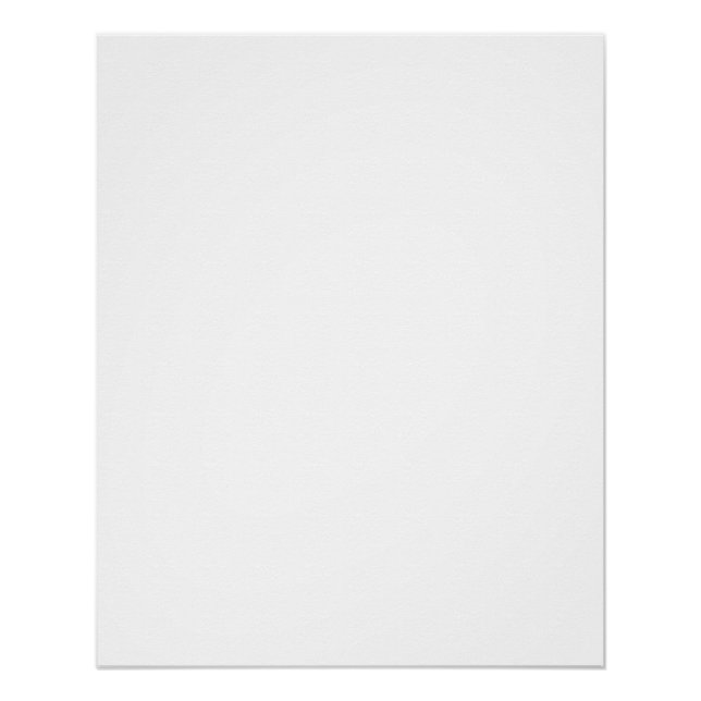 Póster Diseño simple blanco personalizado moderno Agregar (Anverso)
