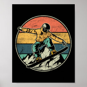 Póster Diseño Snowboarder Extreme Sport Snowboarder