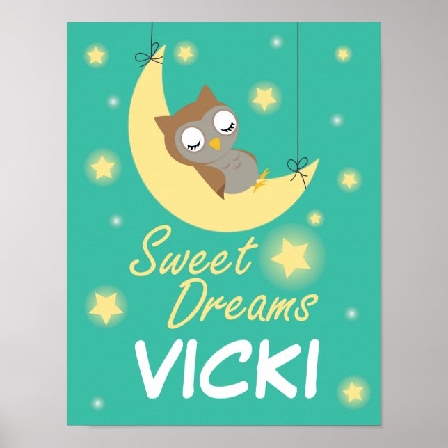 Póster Diseño Sweet Dreams para niños. (Frente)