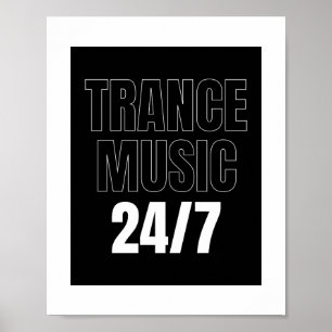Póster Diseño techno trance EDM para fans del beat.