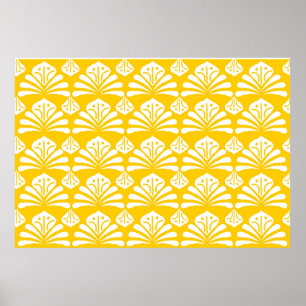 Póster diseño típico del batik indonesio, combinación de 