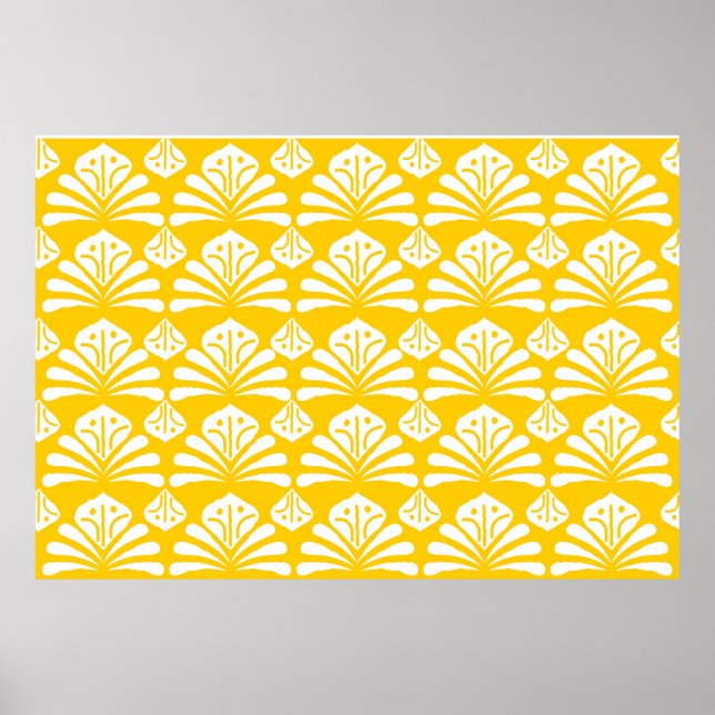 Póster diseño típico del batik indonesio, combinación de  (Frente)