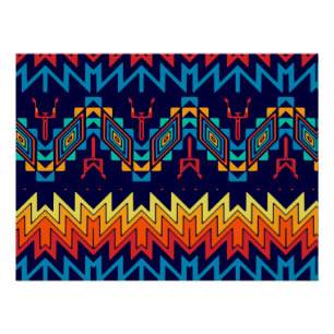 Póster Diseño tribal abstracto