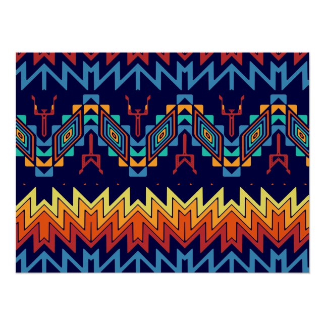 Póster Diseño tribal abstracto (Anverso)