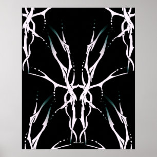 Póster Diseño tribal de cráneo de ciervo para cazadores d