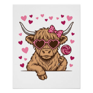 Póster Diseño Vectorial de Gafas de Sol de San Valentín d