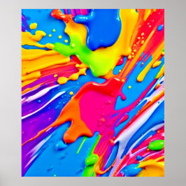 Póster Diseño vibrante de ráfaga de color