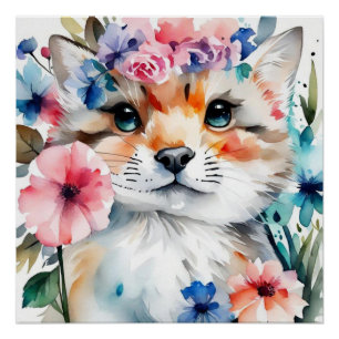 Póster Diseño vintage retro lindo para niños 