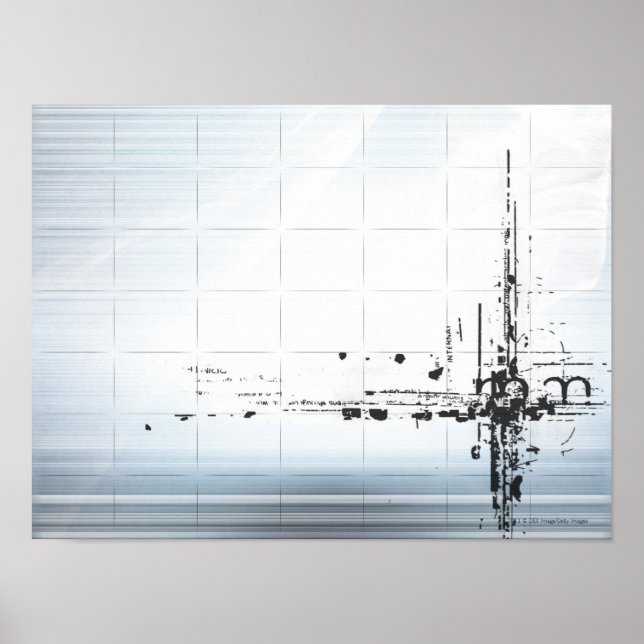 Póster Diseños abstractos en la cuadrícula (Frente)