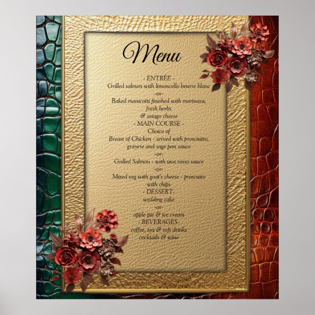 Póster Diseños artísticos de textura de cuero artístico (Frente)