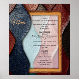 Póster Diseños artísticos de textura de cuero artístico