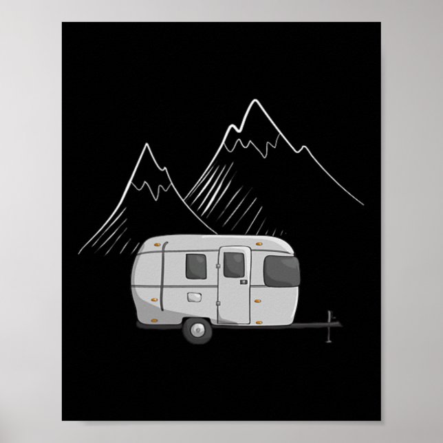 Póster Diseños Cascadianos Remolque de Camping Airstream  (Frente)