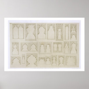 Póster Diseños de arco islámico y morisco para balcones, 