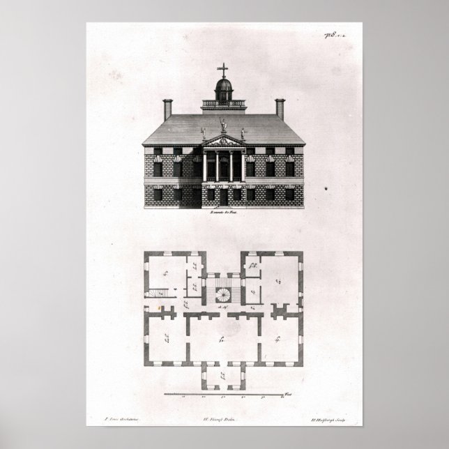 Póster Diseños de Inigo Jones, 1727 (Frente)