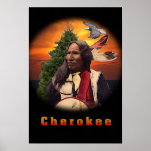 Póster Diseños de los indios Cherokee