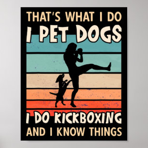 Póster Diseños de patadas de boxeo para mujeres que acari