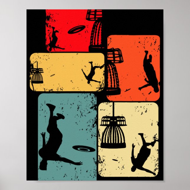 Póster Diseños geniales de Disc Golf y ideas de regalos D (Frente)