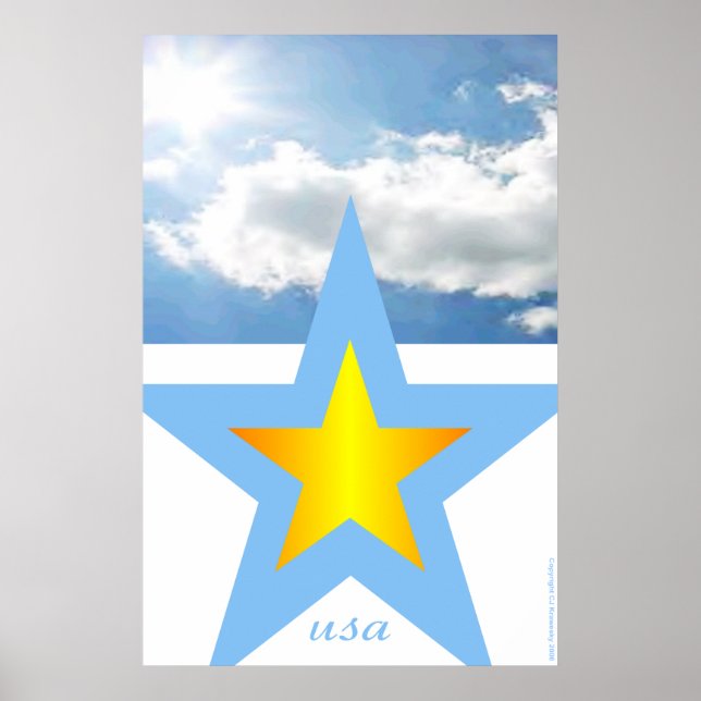Póster Diseños patrióticos "Estados Unidos" (Frente)
