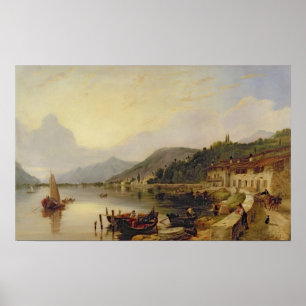 Póster d'Iseo de Lago, Italia