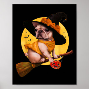 Póster Disfraces de bulldog Halloween Hombres Mujeres Niñ