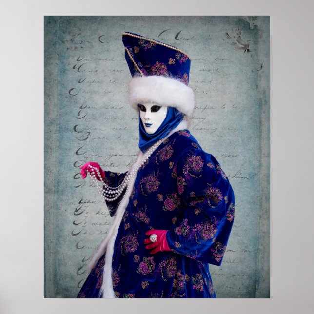 Póster Disfraces de Carnaval elaborados, Venecia (Frente)