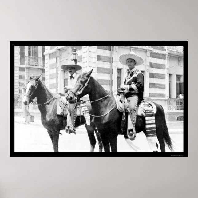 Póster Disfraces de Charro en Tampico, México 1903 (Frente)