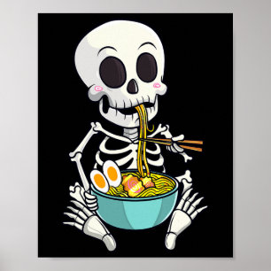 Póster Disfraces de fideos de Ramen japonés Anime Hallowe