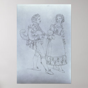 Póster Disfraces de Figaro y Susanna de ópera