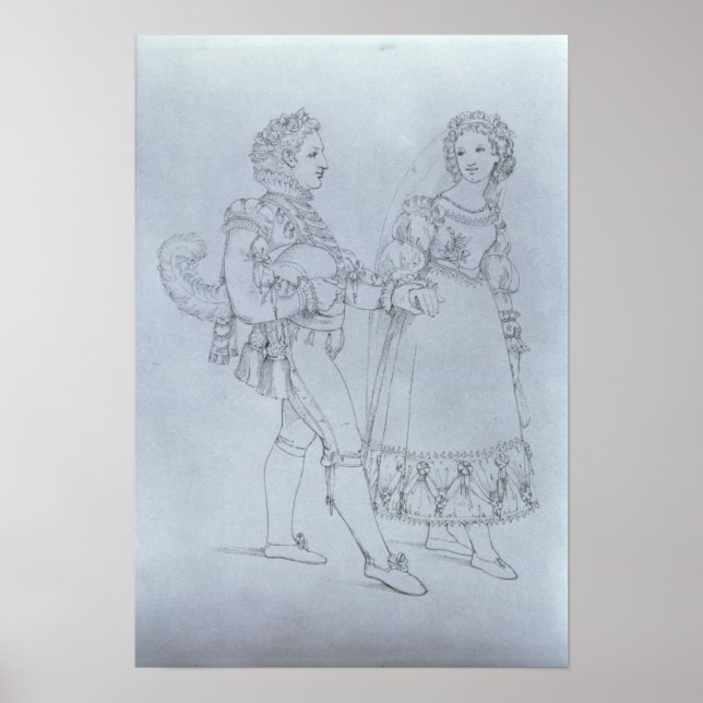 Póster Disfraces de Figaro y Susanna de ópera (Frente)