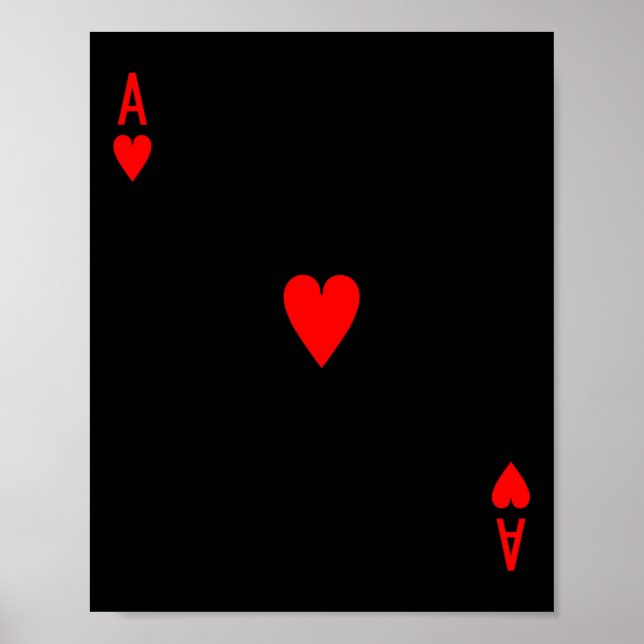 Póster Disfraces de Halloween de Ace of Hearts Deck of Ca (Frente)
