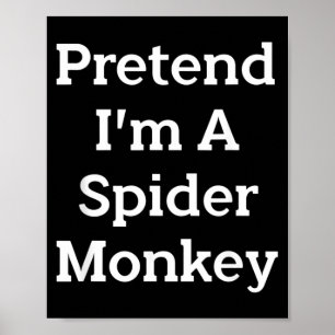 Póster Disfraces De Mono Araña Divertidos De Halloween
