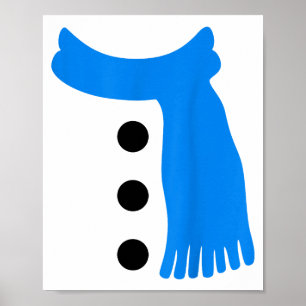 Póster Disfraces de muñeco de nieve copo de nieve Navidad