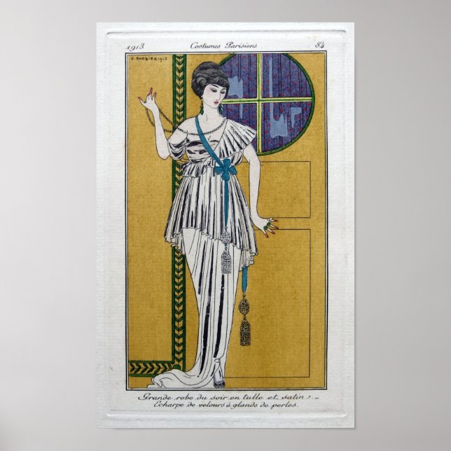 Póster Disfraces modernistas de George Barbier (Frente)