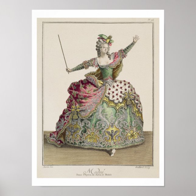 Póster Disfraces para Medea en la ópera Jason y Medea, (Frente)