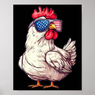 Póster Disfraces Patrióticos De Pollo Para Niños Y Gir